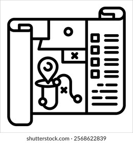 Zoning Map Icon Element For Design
