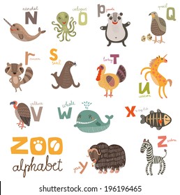 Zoo alphabet in vector part 2