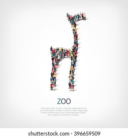 zoo animal people crowd