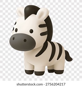Zoo Animal Vector Icon Set | 3D icon set | zebra