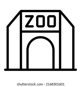 Zoo arch icon outline vector. Fun event. Pass card