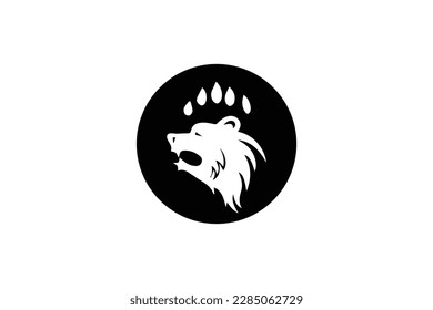 zoo bear circle icon nature graphic design
