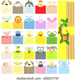 zoo calendar animals