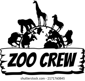Zoo Crew illustration, Mom Squad vector, Animal, Zoo Trip vector, Teacher Shirt illustration, Wild Safari Birthday  svg