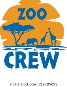 Zoo crew for print or use as poster svg