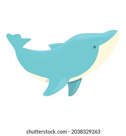 Zoo dolphin icon cartoon vector. Ocean animal. Sea show