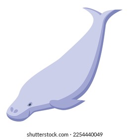 Zoo dugong icon isometric vector. Sea mammal. Water animal