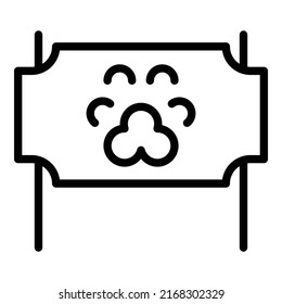 Zoo entrance icon outline vector. Jungle ticket. Animal card