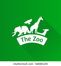 Zoo gate icon in Metro user interface color style. Animal park park
