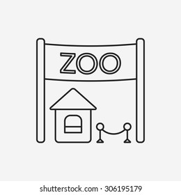 zoo gate line icon