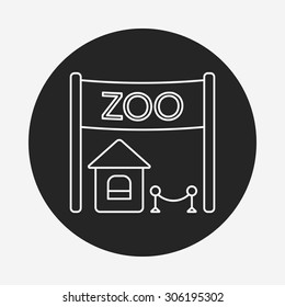 zoo gate line icon
