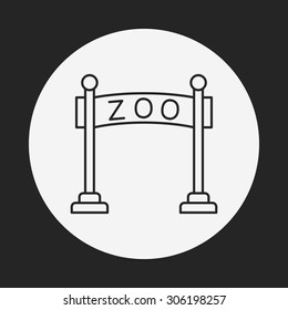 zoo gate line icon