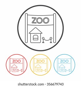 zoo gate line icon