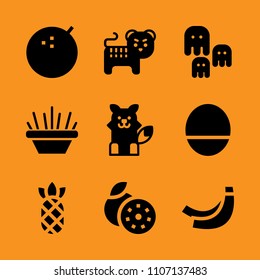 zoo, green, trendy and circle icon set. Vector illustration for web and design.