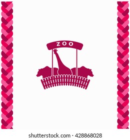 ZOO icon Flat Design. Isolated Illustration.