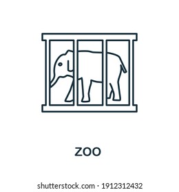 Zoo icon. Simple element from amusement park collection. Creative Zoo icon for web design, templates, infographics and more