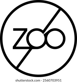 zoo icon. Thin linear style design isolated on white background