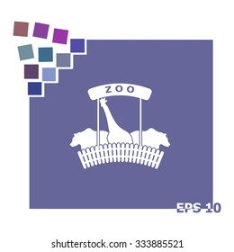 ZOO illustration with animals