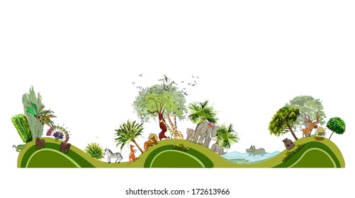 Zoo illustration, City collection