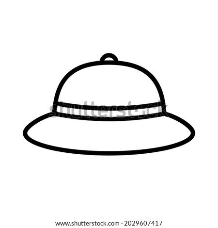 Zoo Keeper Hat line icon. Clipart image isolated on white background