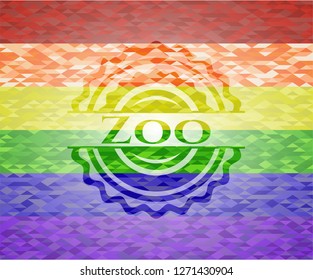 Zoo lgbt colors emblem 