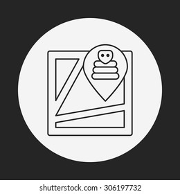zoo location line icon