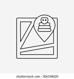 zoo location line icon