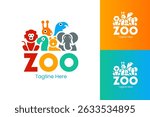 Zoo Logo Design Fun Zoo Logo for Animal Park Branding