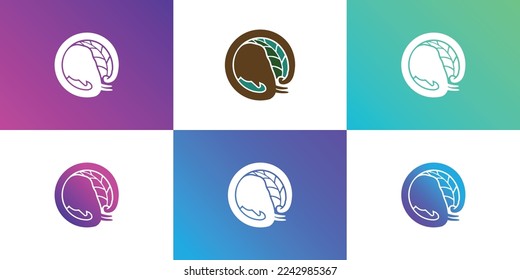 Zoo logo design inspiration. Elephant logo. Simple and unique logo design