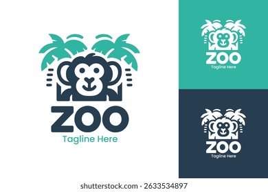 Design de logotipo de zoológico Logotipo de zoológico simples para a marca Nature