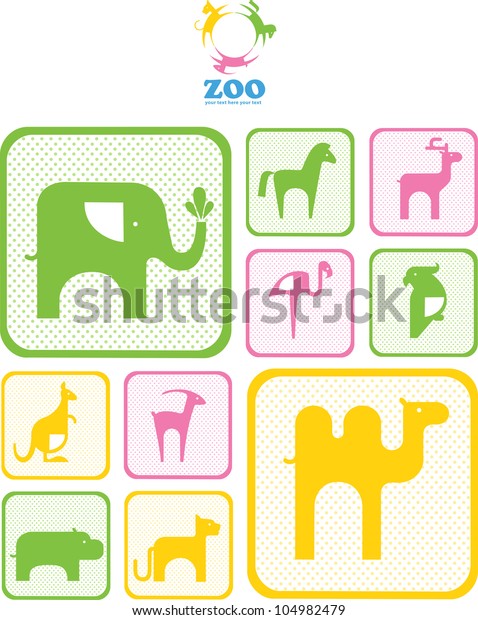 Zoo Logo Logos Icons Animals Design Stock Vector (Royalty Free) 104982479