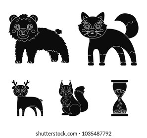 Zoo, nature, reserve and other web icon in black style.Artiodactyl, nature, ecology, icons in set collection.