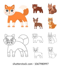 Zoo, nature, reserve and other web icon in cartoon,outline style.Artiodactyl, nature, ecology, icons in set collection.
