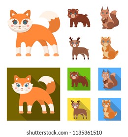 Zoo, nature, reserve and other web icon in cartoon,flat style.Artiodactyl, nature, ecology, icons in set collection.