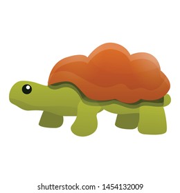 Zoo old turtle icon. Cartoon of zoo old turtle vector icon for web design isolated on white background