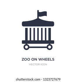 zoo on wheels icon on white background. Simple element illustration from Transport concept. zoo on wheels sign icon symbol design.