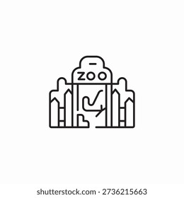 zoo park icon sign vector