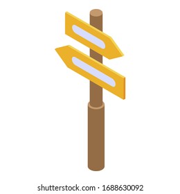 Zoo park sign board icon. Isometric of zoo park sign board vector icon for web design isolated on white background