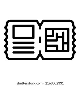 Zoo pass icon outline vector. Animal admission. Show event