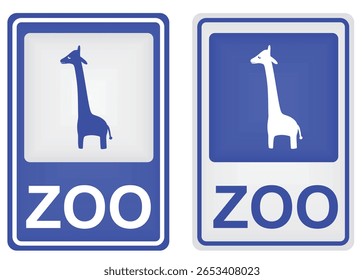 Sinal de estrada do zoológico. ilustração vetorial