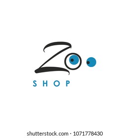 Zoo shop. Template for logo.