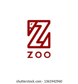 zoo snake logo design vector illustration