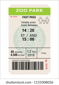 Zoo Ticket Card Coupon Pass 260nw 1131008036 