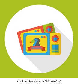 zoo ticket flat icon