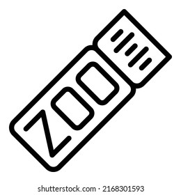 Zoo ticket icon outline vector. Animal pass. Token event
