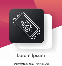 zoo ticket line icon