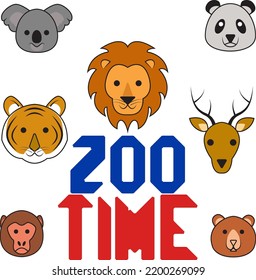 zoo time illustrator vector graphics