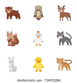 Zoo, toys, hunting and other web icon in cartoon style. Forest, nature, farm, icons in set collection.