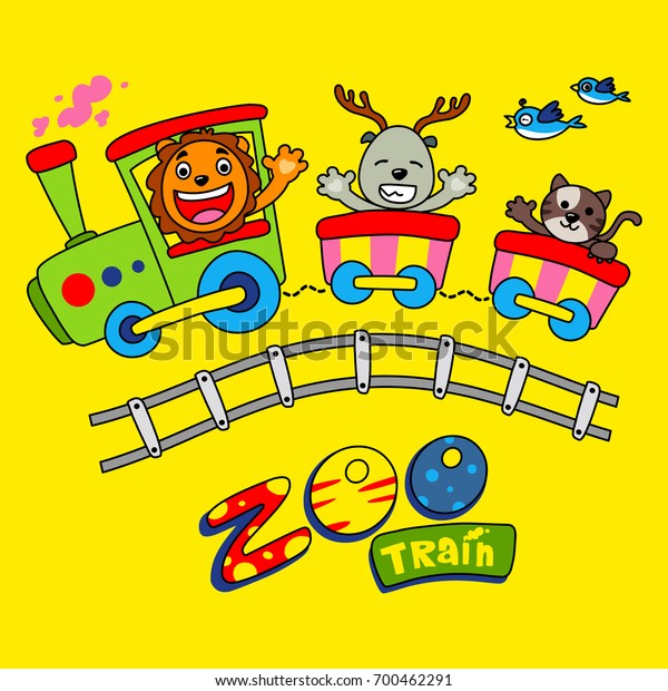 zoo train -
vector illustration for
children.