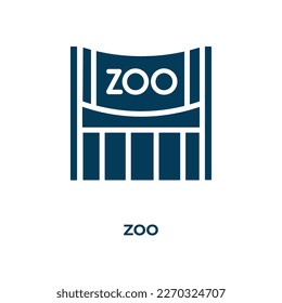 zoo vector icon. zoo, animal, cat filled icons from flat zoo concept. Isolated black glyph icon, vector illustration symbol element for web design and mobile apps